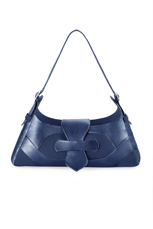 Dress handbag in prussian blue leather - Top view